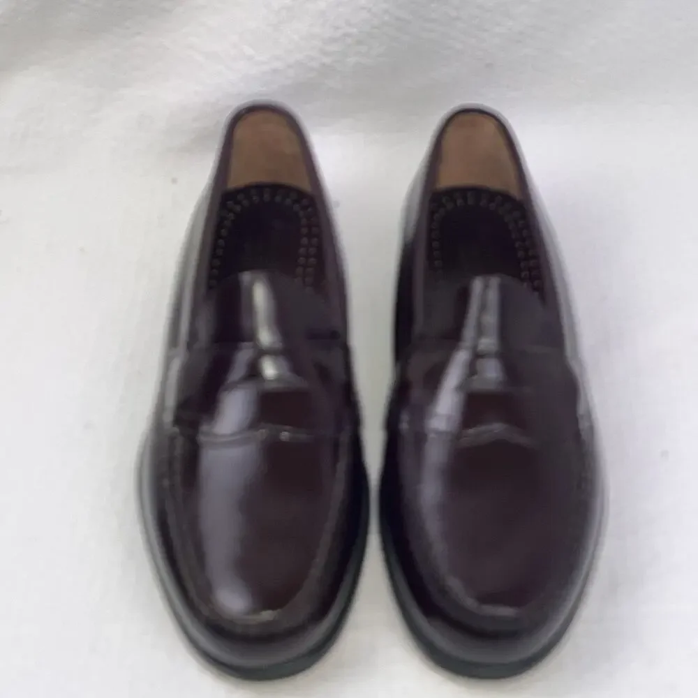 Bass Parker Weejuns Original Penny Loafers Sz 8.5 USA Burgundy Dress Shoes